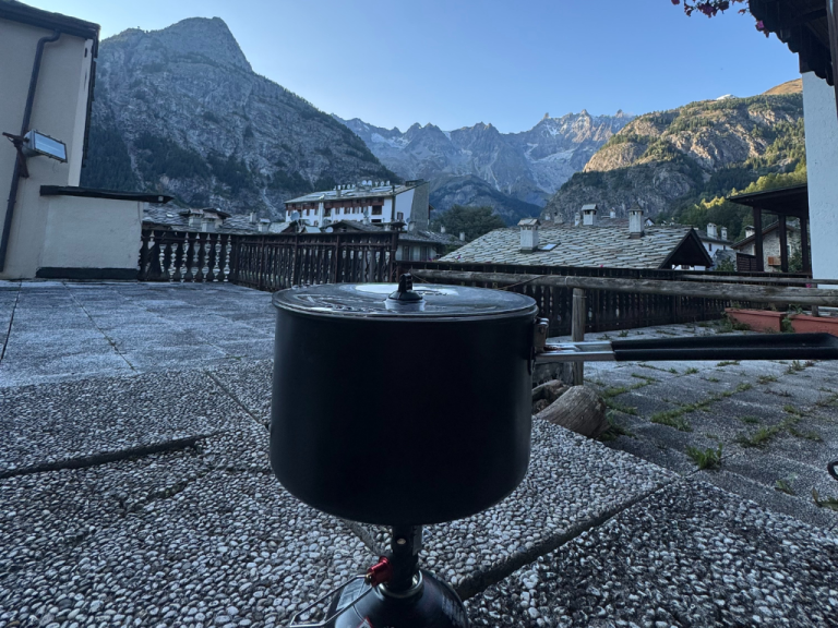 Dinner with a view in Courmayeur