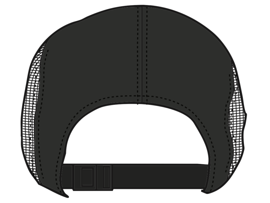 OAT Hat Style 02 Black Mesh — back