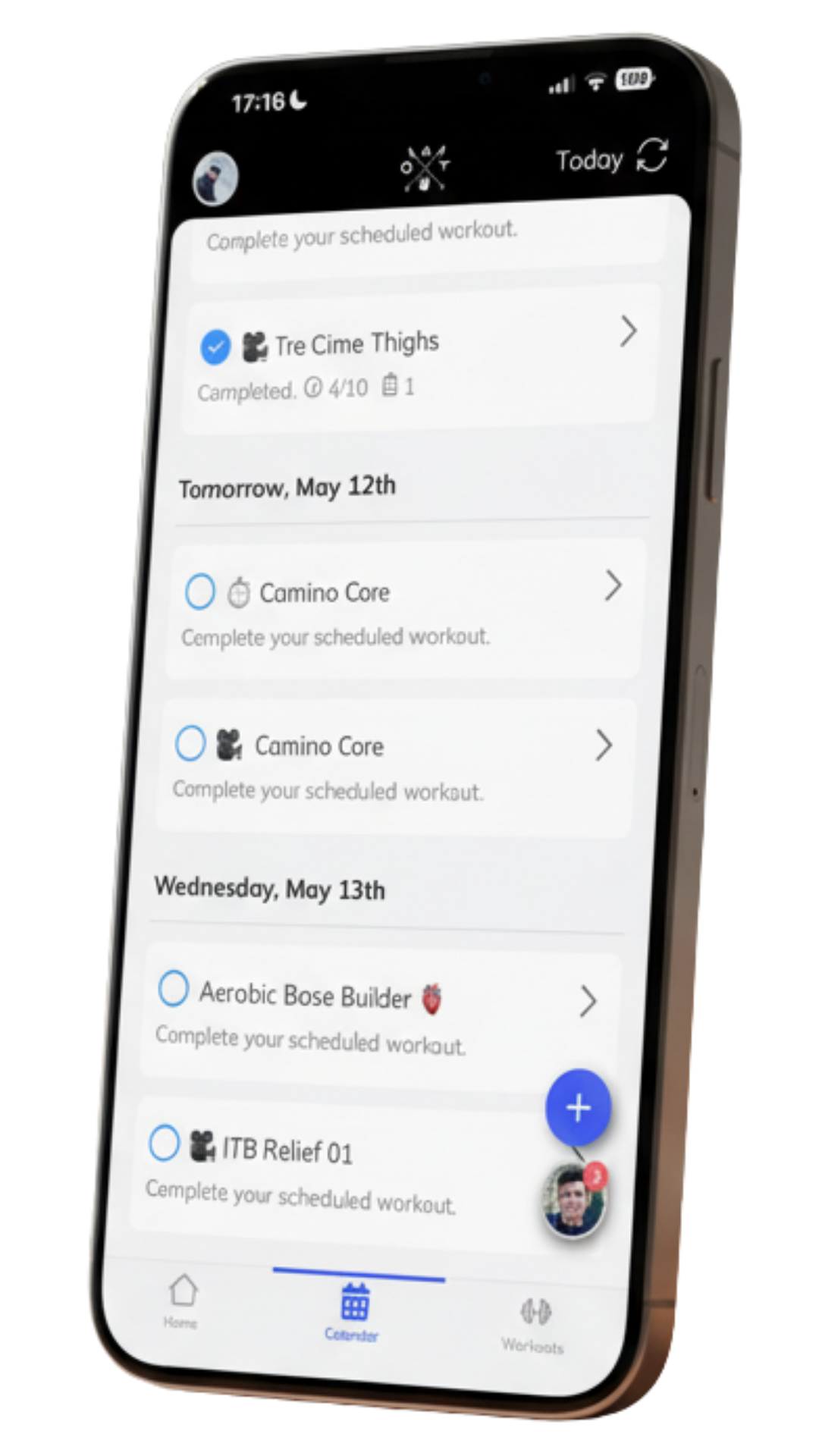 OAT Fit App Calendar View