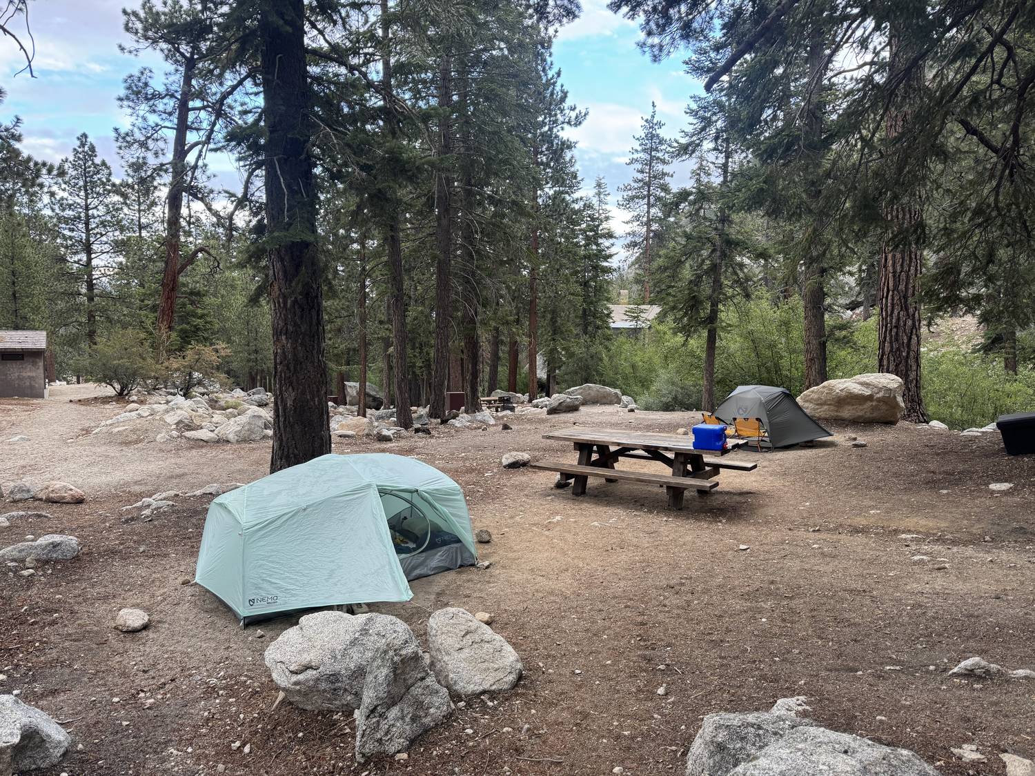 Tents at an Eastern Sierra camp during Mount Whitney acclimatization