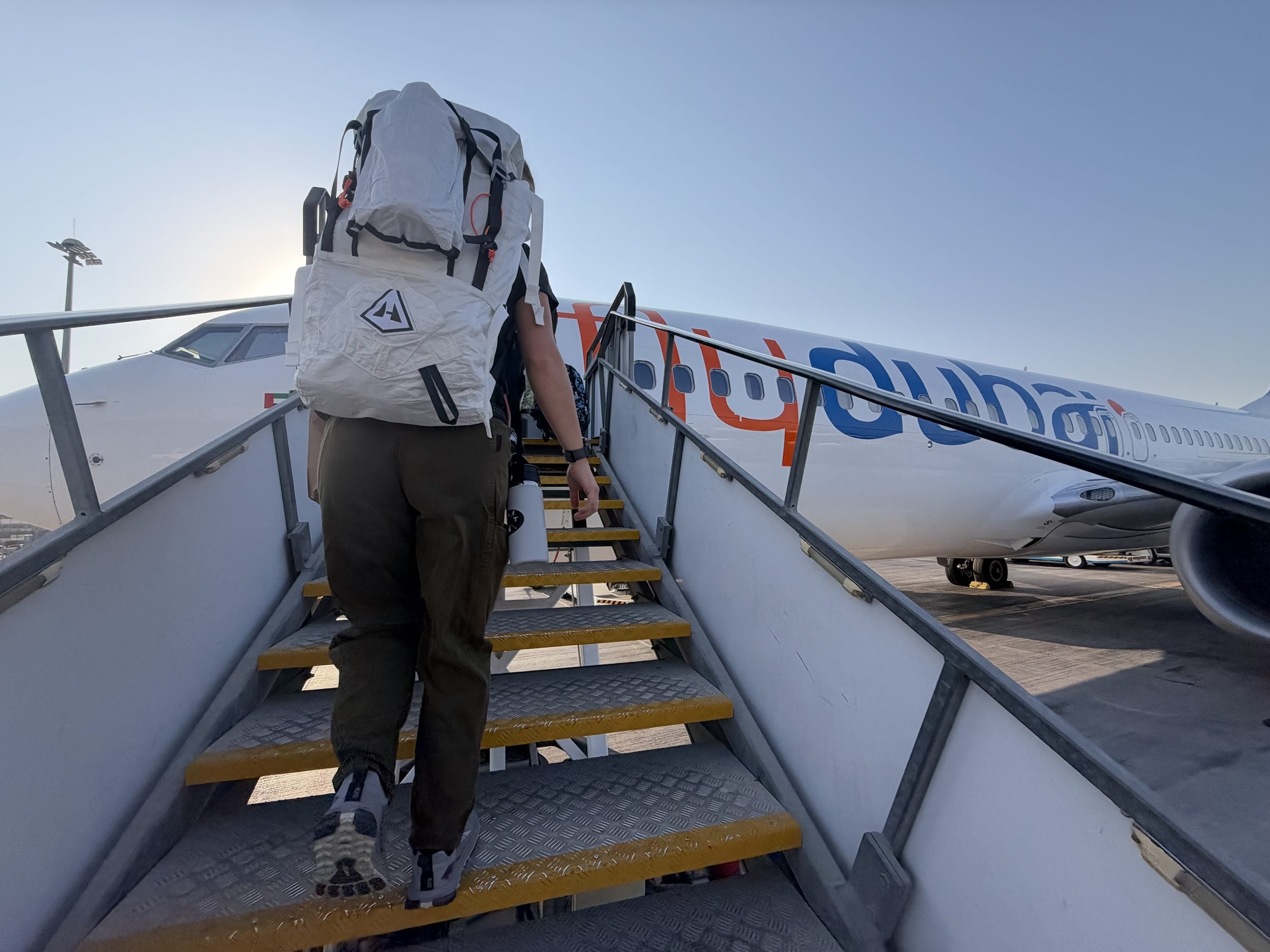 Boarding a flydubai flight